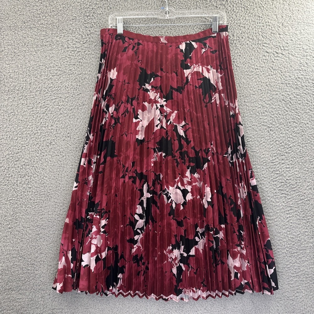 NWT Banana Republic Floral Accordion Pleated Midi Skirt Feminine Silky Women 10